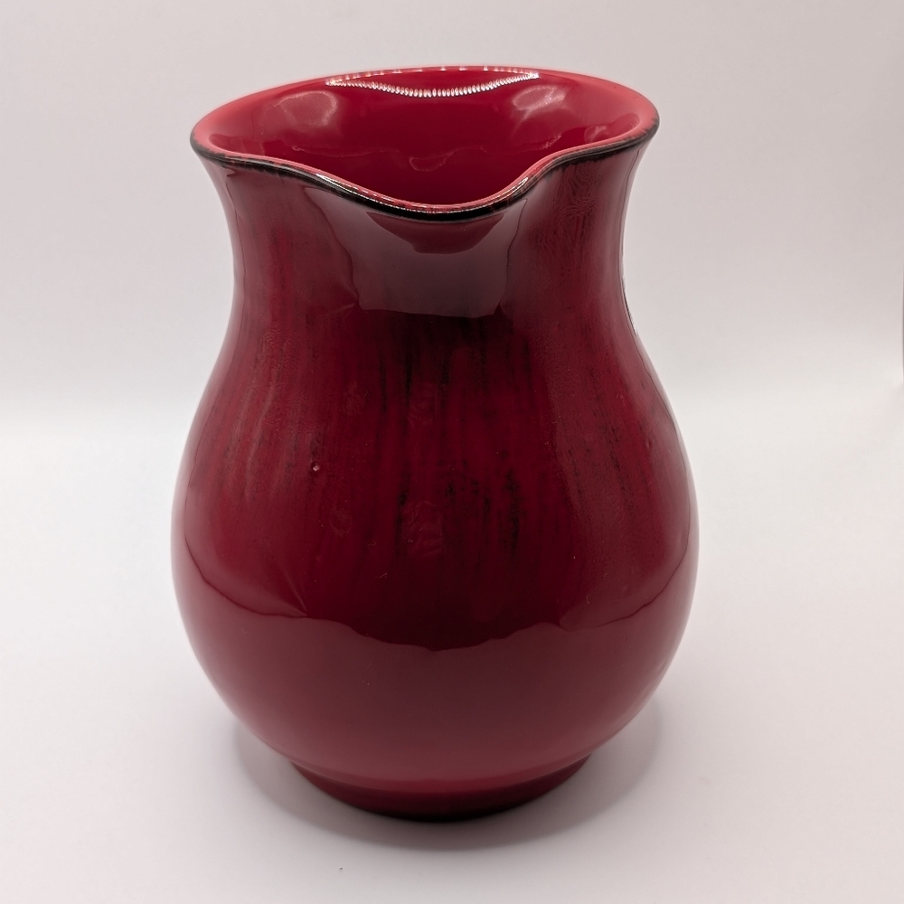 Red Ceramic Pitcher - Picture 5 of 9
